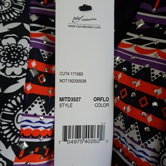 NY Collection Womens Lined Sleeveless‎ V neck Mini A-line Dress Black Sz S - Picture 4 of 5